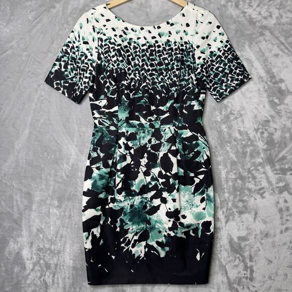 Brooks Brothers Dress Womens 6 Short Sleeve Fitted Printed Sheath Work Office - Picture 1 of 15